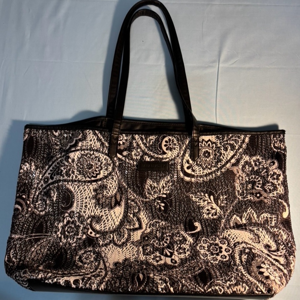 Vera Bradley Black and White Paisley Tote